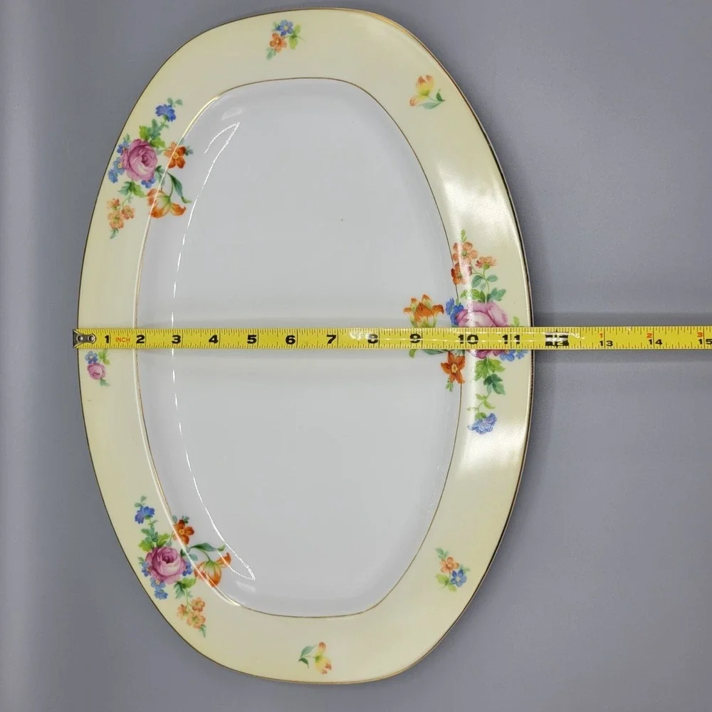 Vtg TK Thuny Lexington Czechoslovakia Serving Platter Rectangular 16.25